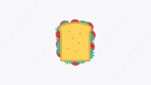 图片素材-0256-三明治sandwich卡通扁平食物和饮料的元素图标