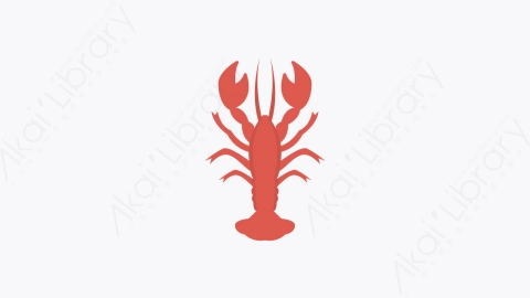 图片素材-0258-龙虾lobster卡通扁平食物和饮料的元素图标