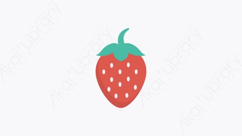 图片素材-0270-草莓strawberry卡通扁平食物和饮料的元素图标