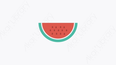 图片素材-0286-西瓜watermelon卡通扁平食物和饮料的元素图标