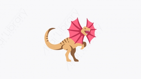图片素材-007_中国双棘龙_dilophosaurus