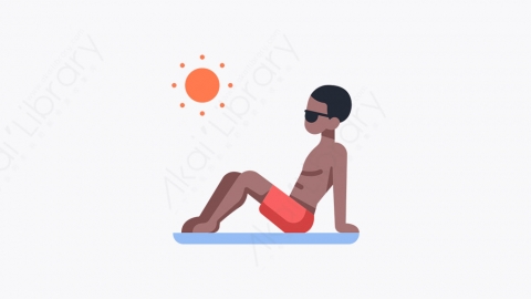 图片素材-015_日光浴_sunbathing