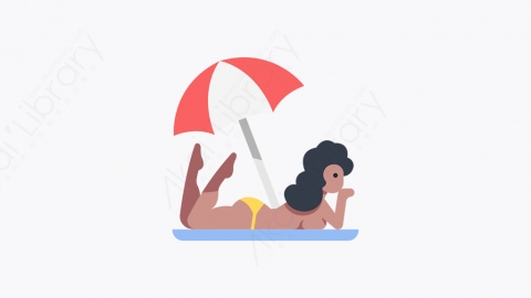 图片素材-031_日光浴_sunbathing