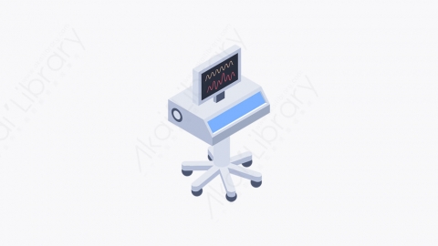 图片素材-007_心电图监护仪_ECG_monitor