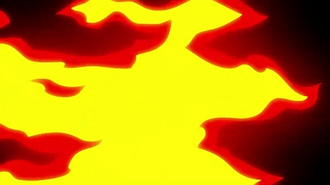 AE模板-手绘卡通过渡转场动画Fire 04火焰