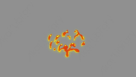AE模板-卡通二维能量火焰闪电元素FX_10
