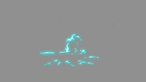 AE模板-卡通二维能量火焰闪电元素FX_70