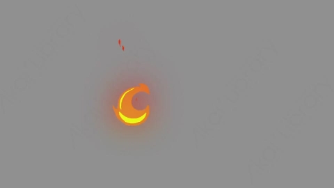 AE模板-卡通二维火焰元素Fire_FX_01