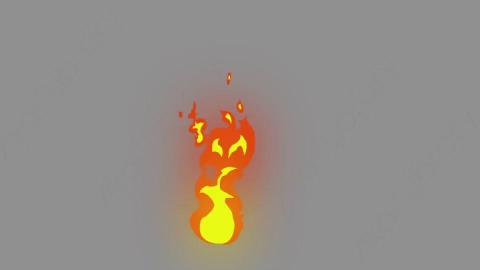 AE模板-卡通二维火焰元素Fire_FX_02