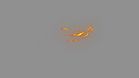 AE模板-卡通二维火焰元素Fire_FX_08