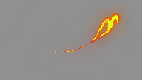 AE模板-卡通二维火焰元素Fire_FX_10