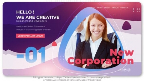 AE模板-新公司商务企业版式排版幻灯片开场视频logo演绎