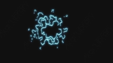 视频素材-卡通手绘动态闪电能量元素ELECTRICLE_01