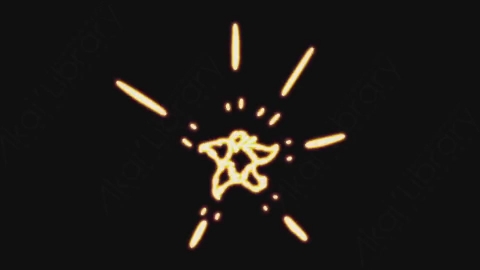 AE模板-手绘卡通发光涂鸦霓虹灯能量爆炸元素Explode_01