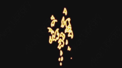 AE模板-手绘卡通发光涂鸦霓虹灯火焰元素Fire_01