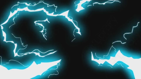 AE模板-卡通手绘动态Electric_02闪电能量元素