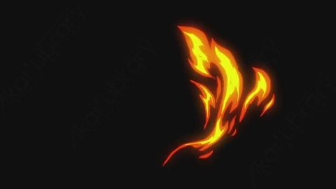 视频素材-卡通手绘动态火焰燃烧元素FIRE_02