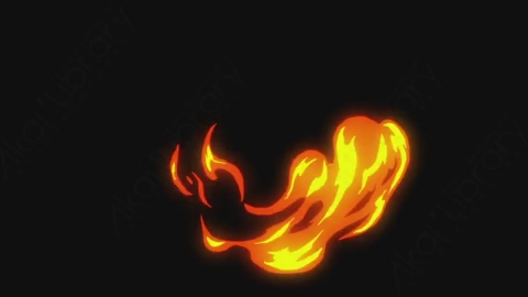 视频素材-卡通手绘动态火焰燃烧元素FIRE_03