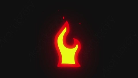 AE模板-手绘卡通火焰元素Fire_03