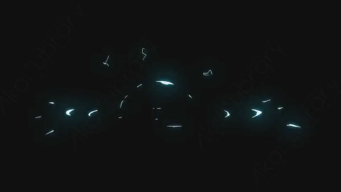 AE模板-卡通手绘动态Explosion_02闪电能量元素