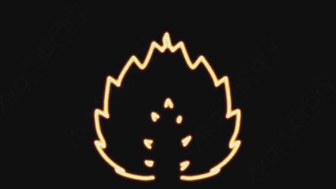 AE模板-手绘卡通发光涂鸦霓虹灯火焰元素Fire_04