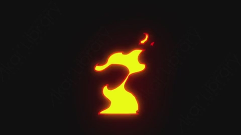 AE模板-手绘卡通火焰燃烧元素Fire_04