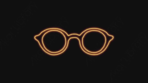 AE模板-手绘卡通发光涂鸦霓虹灯眼镜元素Glasses_04