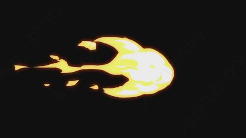 视频素材-卡通手绘火焰燃烧元素fire_04