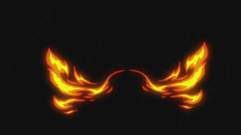 视频素材-卡通手绘动态火焰燃烧元素FIRE_05