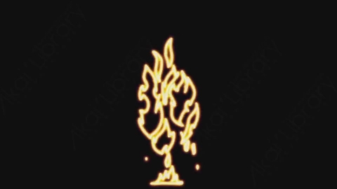AE模板-手绘卡通发光涂鸦霓虹灯火焰元素Fire_05