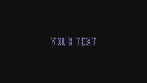 AE模板-手绘卡通发光涂鸦霓虹灯文字标题Text_05