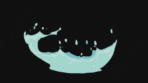 视频素材-卡通手绘液体飞溅元素water_05