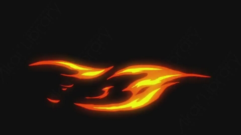 视频素材-卡通手绘动态火焰燃烧元素FIRE_06