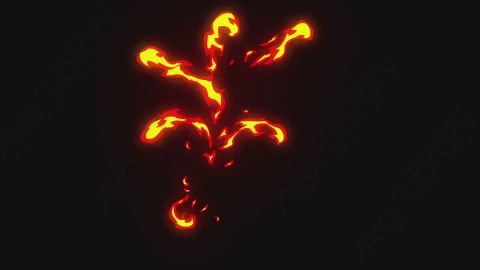 AE模板-卡通手绘动态Fire_02火焰元素