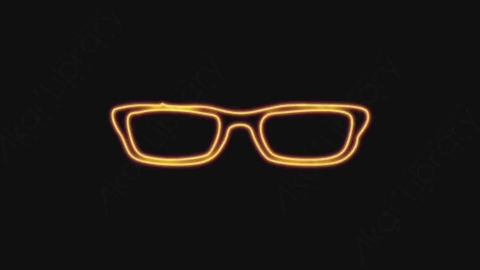 AE模板-手绘卡通发光涂鸦霓虹灯眼镜元素Glasses_06