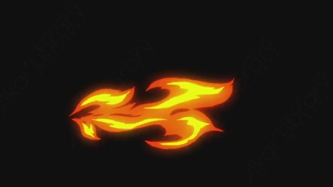 视频素材-卡通手绘动态火焰燃烧元素FIRE_07