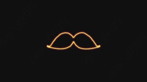 AE模板-手绘卡通发光涂鸦霓虹灯胡子元素Mustach_07