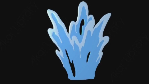 视频素材-卡通手绘动态液体飞溅元素WATER_07