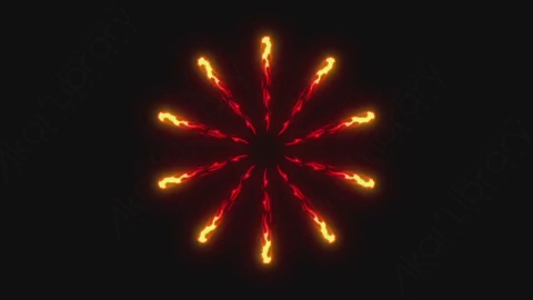 AE模板-卡通手绘动态火焰燃烧元素Flame_08_Flame