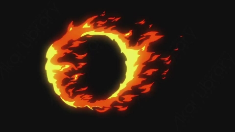 视频素材-卡通手绘动态火焰燃烧元素FIRE_10