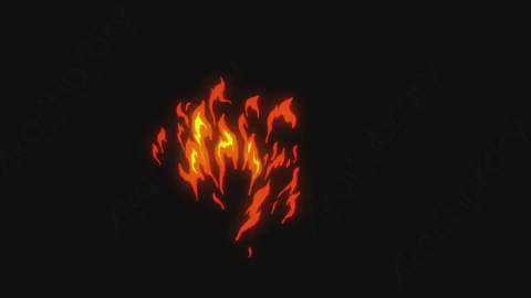 视频素材-卡通手绘动态火焰燃烧元素FIRE_11