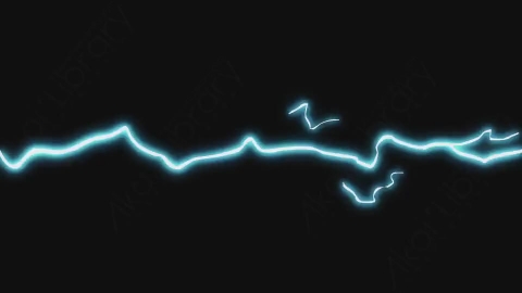 视频素材-卡通手绘动态闪电能量元素ELECTRICLE_12