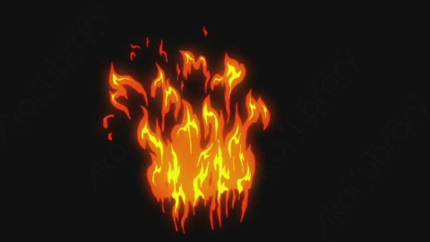 视频素材-卡通手绘动态火焰燃烧元素FIRE_13