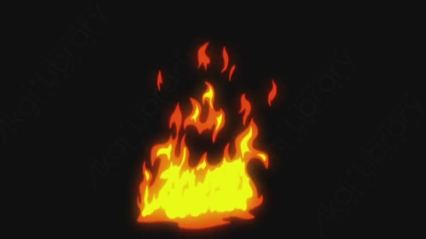 视频素材-卡通手绘动态火焰燃烧元素FIRE_14