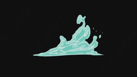 视频素材-卡通手绘液体飞溅元素water_14