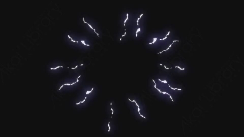 AE模板-卡通手绘闪电能量元素Electricity_16