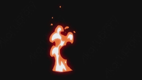 视频素材-卡通手绘火焰燃烧元素Fire_16