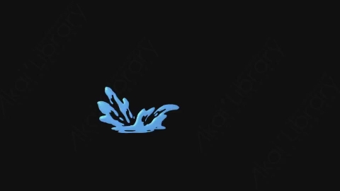 视频素材-卡通手绘动态液体飞溅元素WATER_22