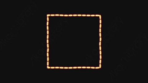 AE模板-手绘卡通发光涂鸦霓虹灯运动线条元素Square_Lines_Motion_07