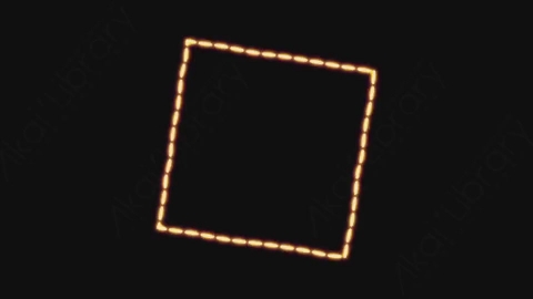 AE模板-手绘卡通发光涂鸦霓虹灯运动线条元素Square_Lines_Motion_09